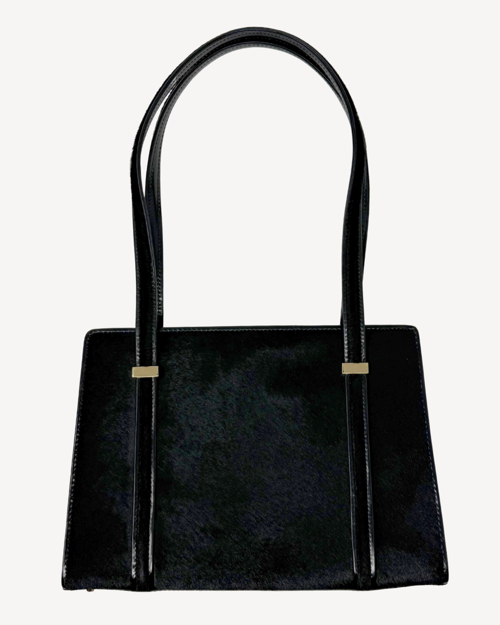 Gucci Vintage Black Ponyhair & Leather Shoulder Bag