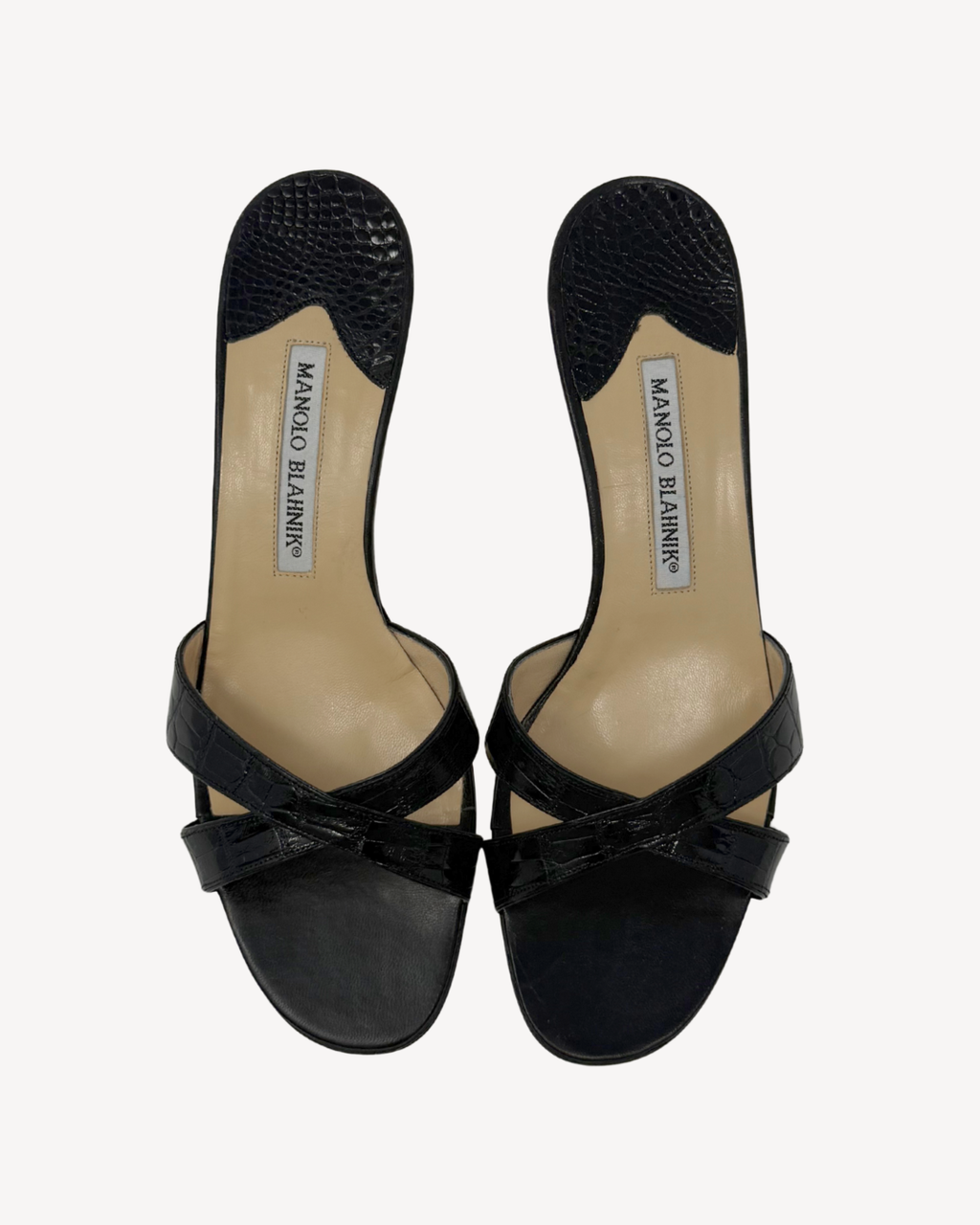 Manolo Blahnik Snakeskin Vintage Leather Heels