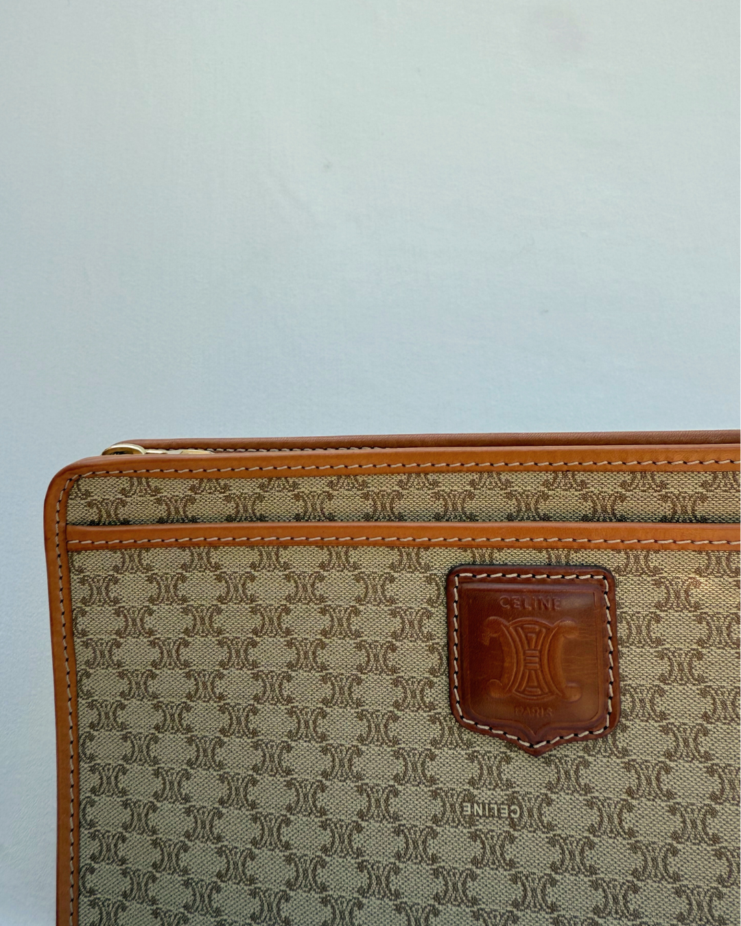 Celine Vintage Macadam Portfolio Clutch
