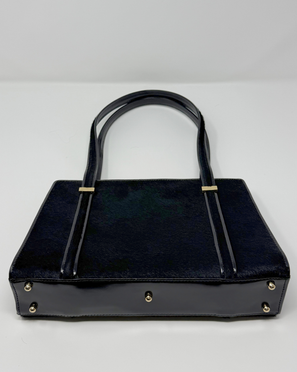 Gucci Vintage Black Ponyhair & Leather Shoulder Bag