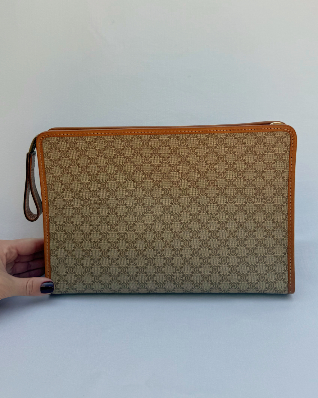Celine Vintage Macadam Portfolio Clutch