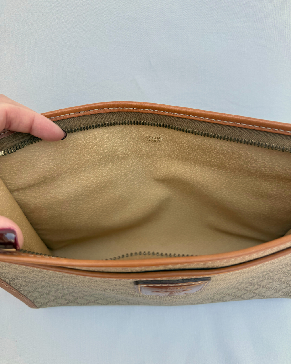 Celine Vintage Macadam Portfolio Clutch