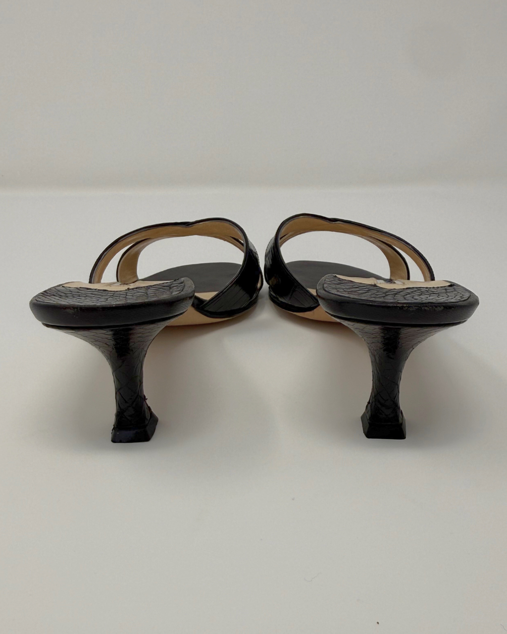 Manolo Blahnik Snakeskin Vintage Leather Heels