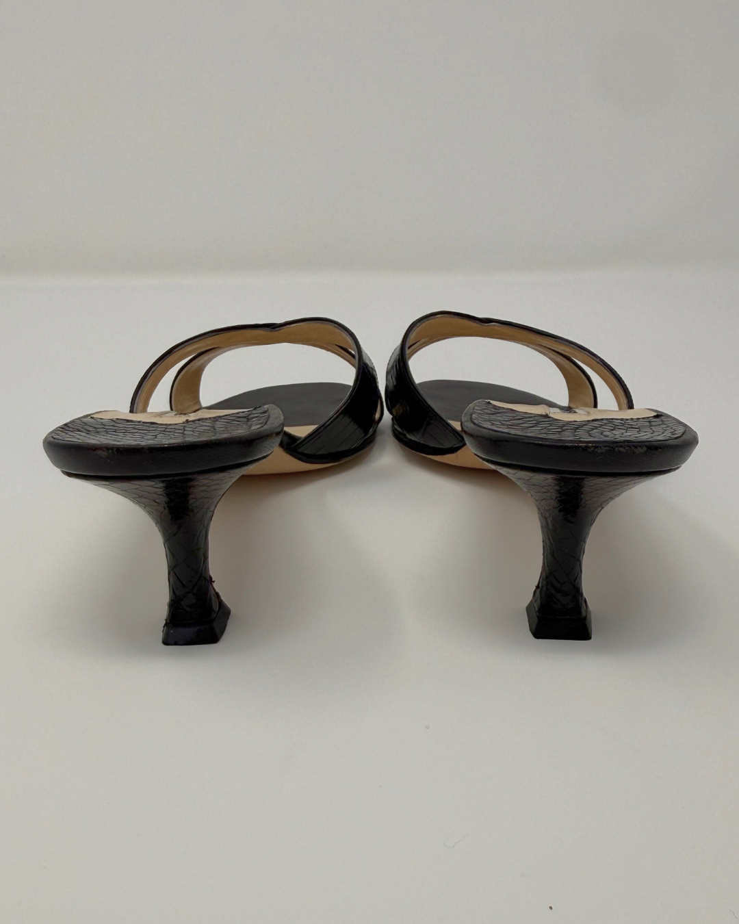 Manolo Blahnik Snakeskin Vintage Leather Heels