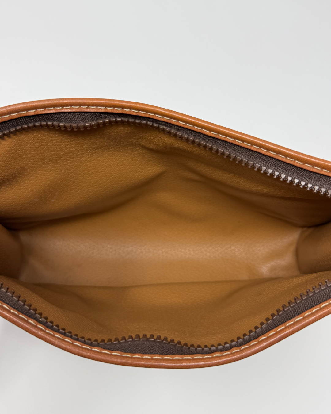 Celine Macadam Portfolio Vintage Brown Leather Clutch Bag