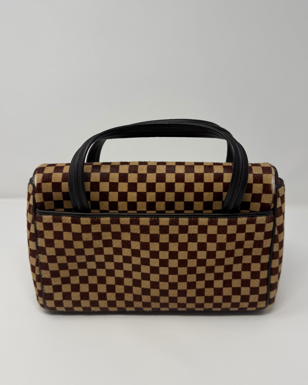Louis Vuitton Checkered Ponyhair Vintage Handbag