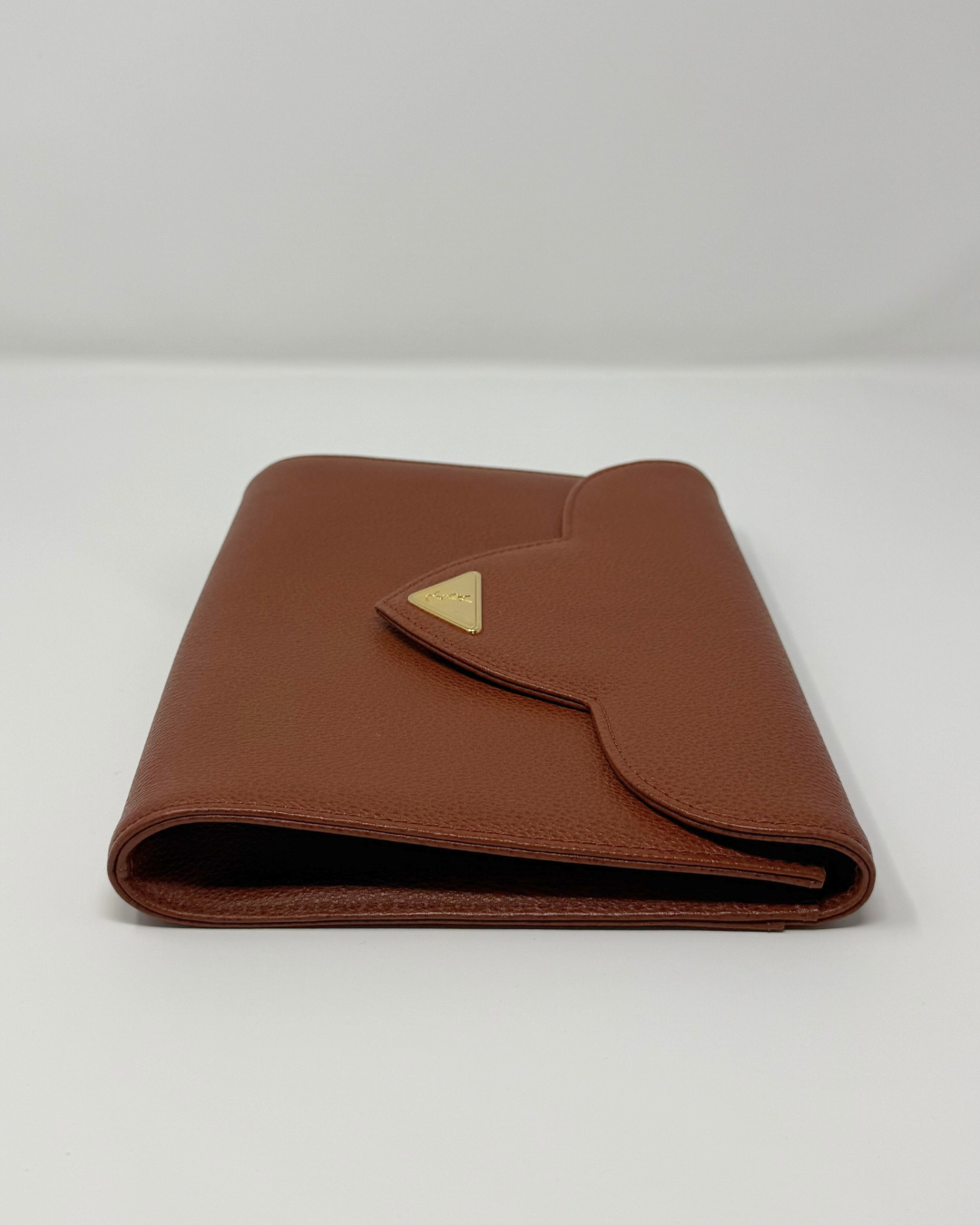 Yves Saint Laurent Vintage Cognac Caviar Leather Clutch