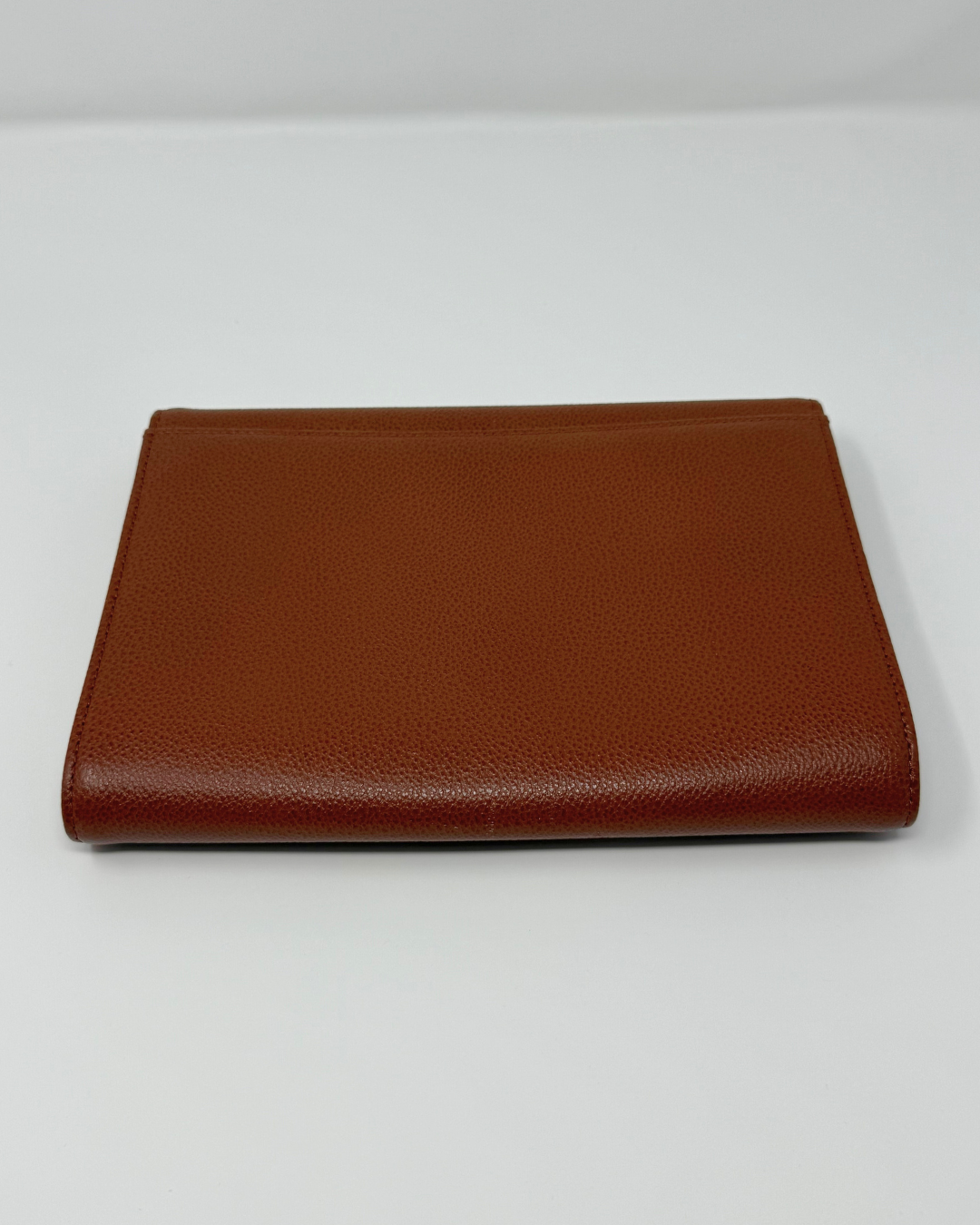 Yves Saint Laurent Vintage Cognac Caviar Leather Clutch