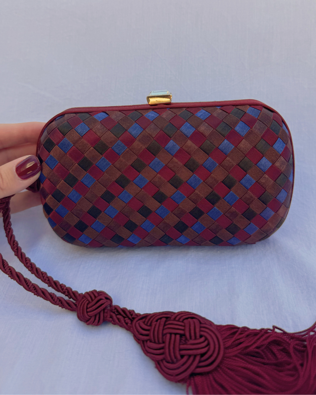 Bottega Veneta Rare Vintage Intrecciato Tassel Clutch Bag