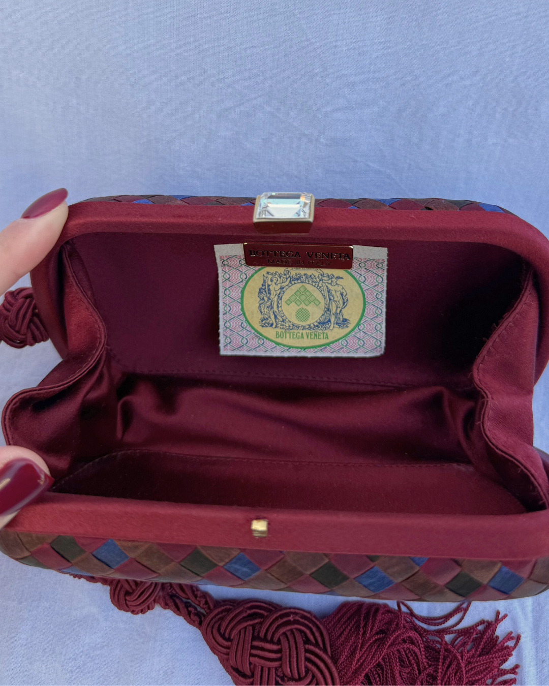 Bottega Veneta Rare Vintage Intrecciato Tassel Clutch Bag