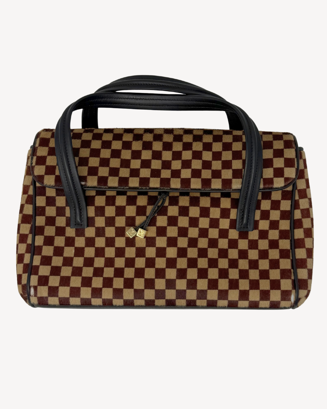 Louis Vuitton Checkered Ponyhair Vintage Handbag