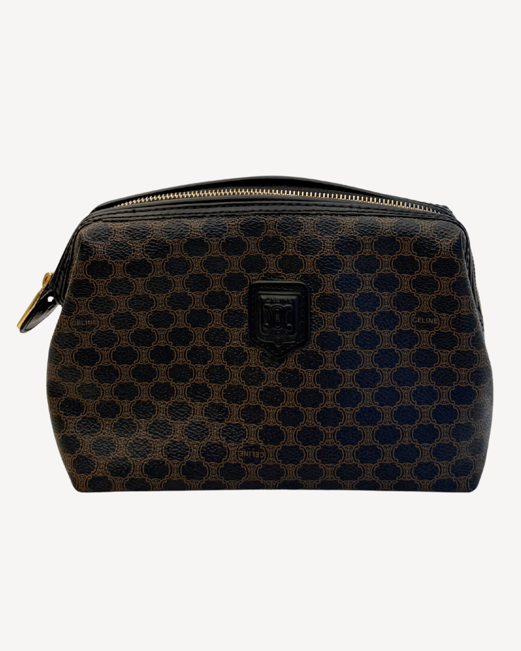Celine Vintage Macadam Portfolio Cosmetic Bag