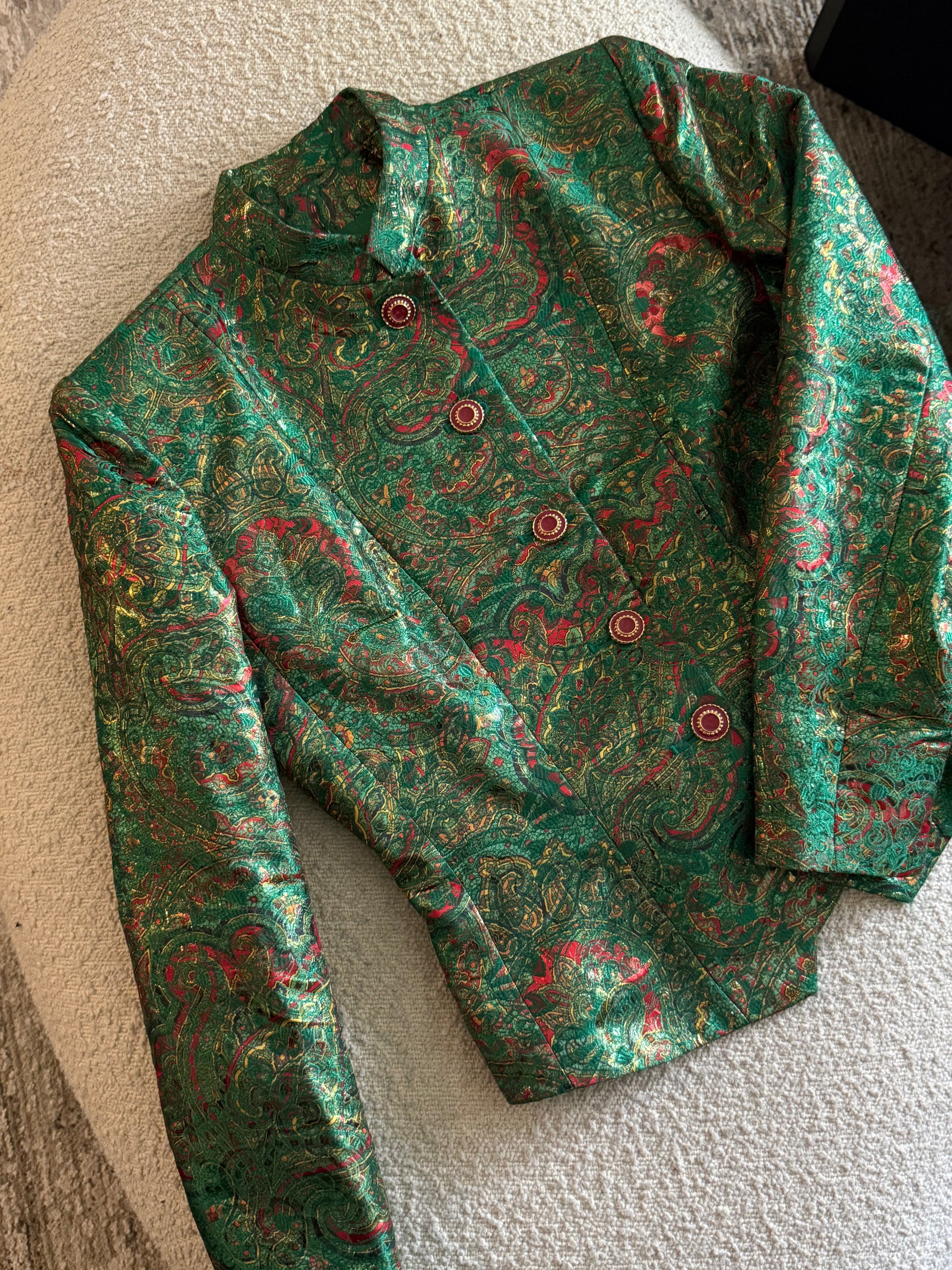 Saint Laurent 1990’s Vintage Jacquard Evening Jacket