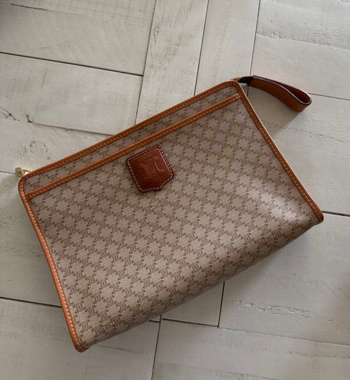 Celine Vintage Macadam Portfolio Clutch